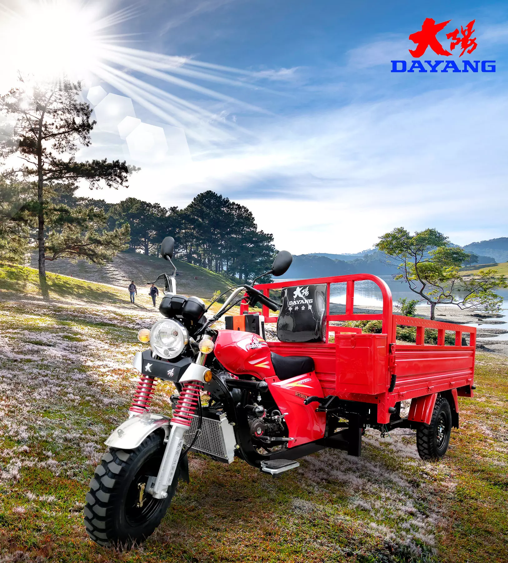 DAYANG 175CC Engine single Cylinder Light loading Motorized Cargo Tricycles Three Wheeler Tricycle Motorcycle Water-cooled