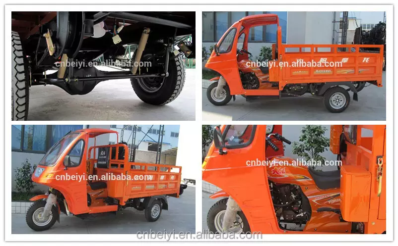 China Supplier Cabin Adult Tricycle Heavy Duty Closed Cabin adult Three Wheel Motorcy