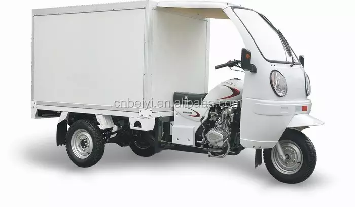 gasoline three wheel van motorcycle for cargo