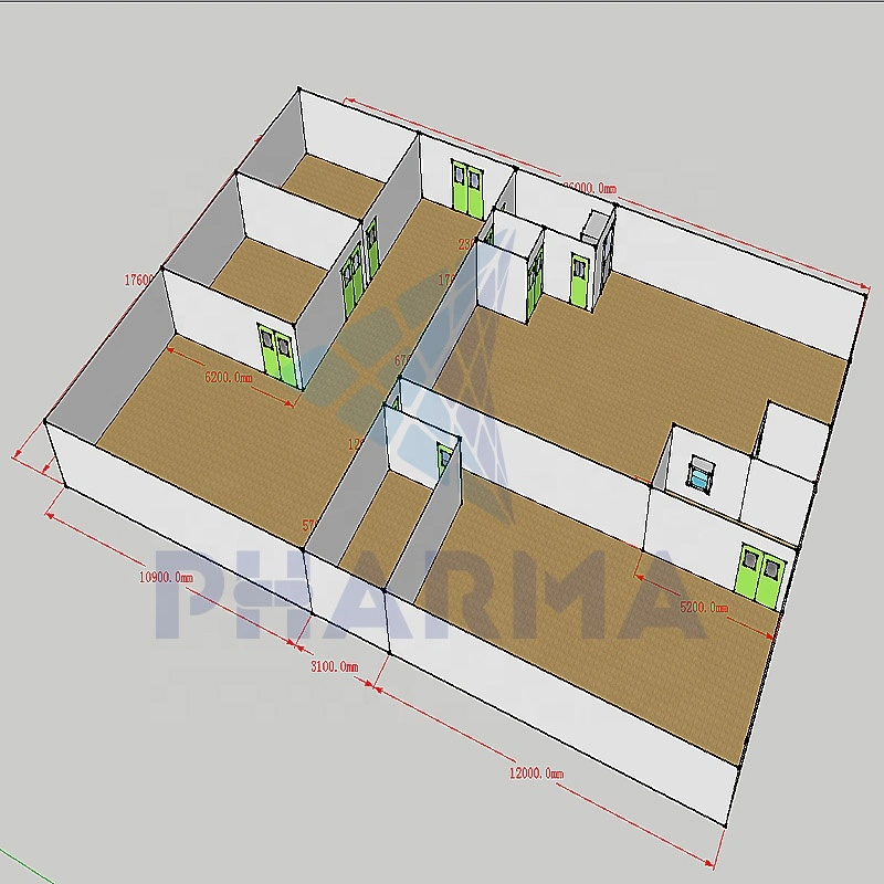 ISO Standard Modular Clean Room HEPA Filter Clean Booth Cleanroom for Laboratory