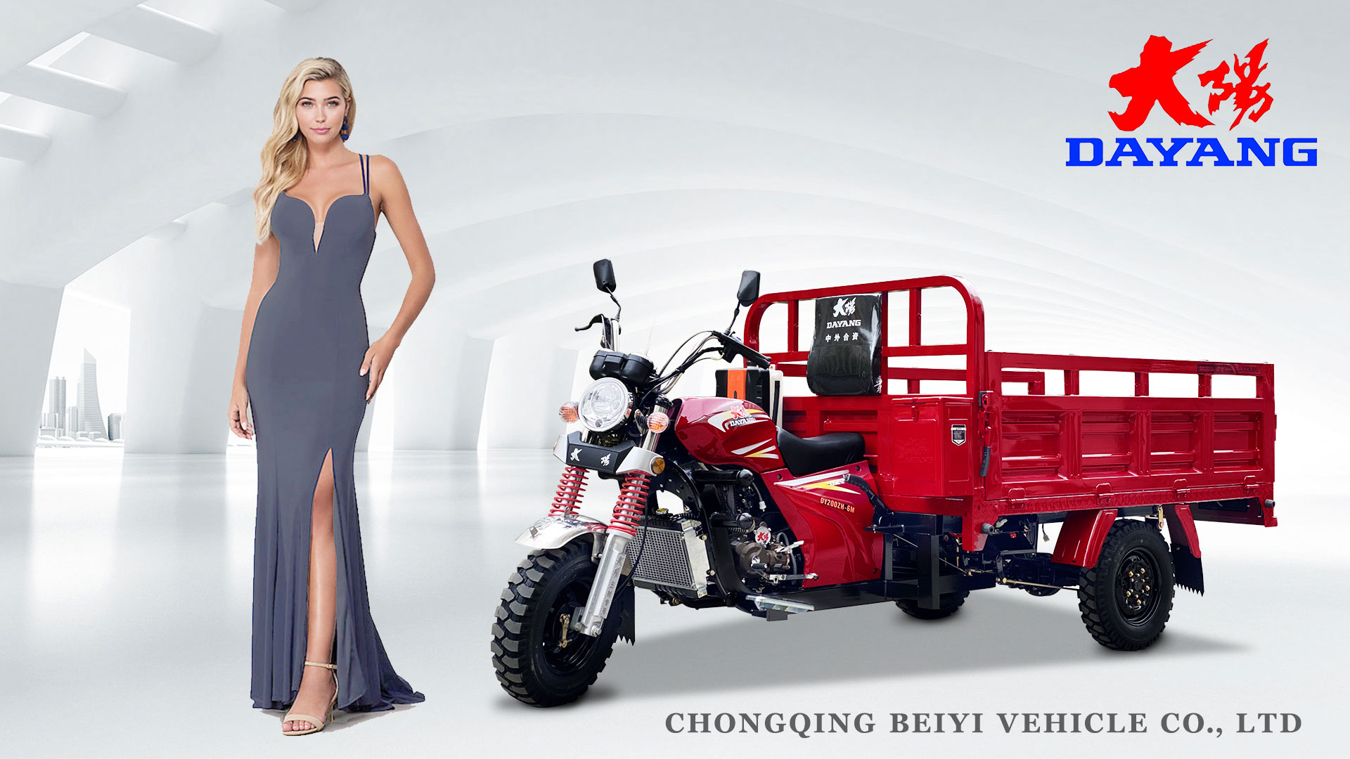 Heavy Duty Cargo Tricycle 200cc/250cc Water Cooling Engine 5 Wheels Motorcycle for Sale