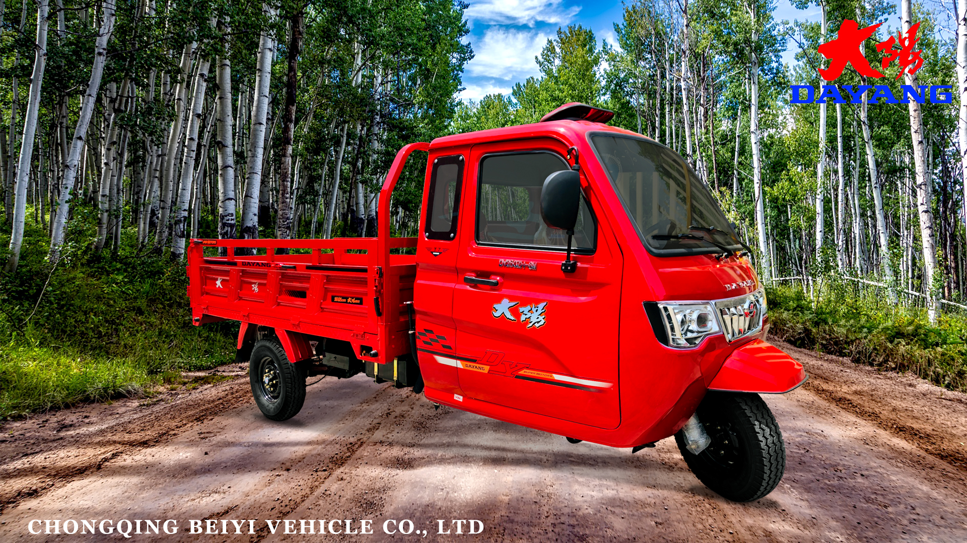 Closed Cabin1000KG Load Cargo Tricycle