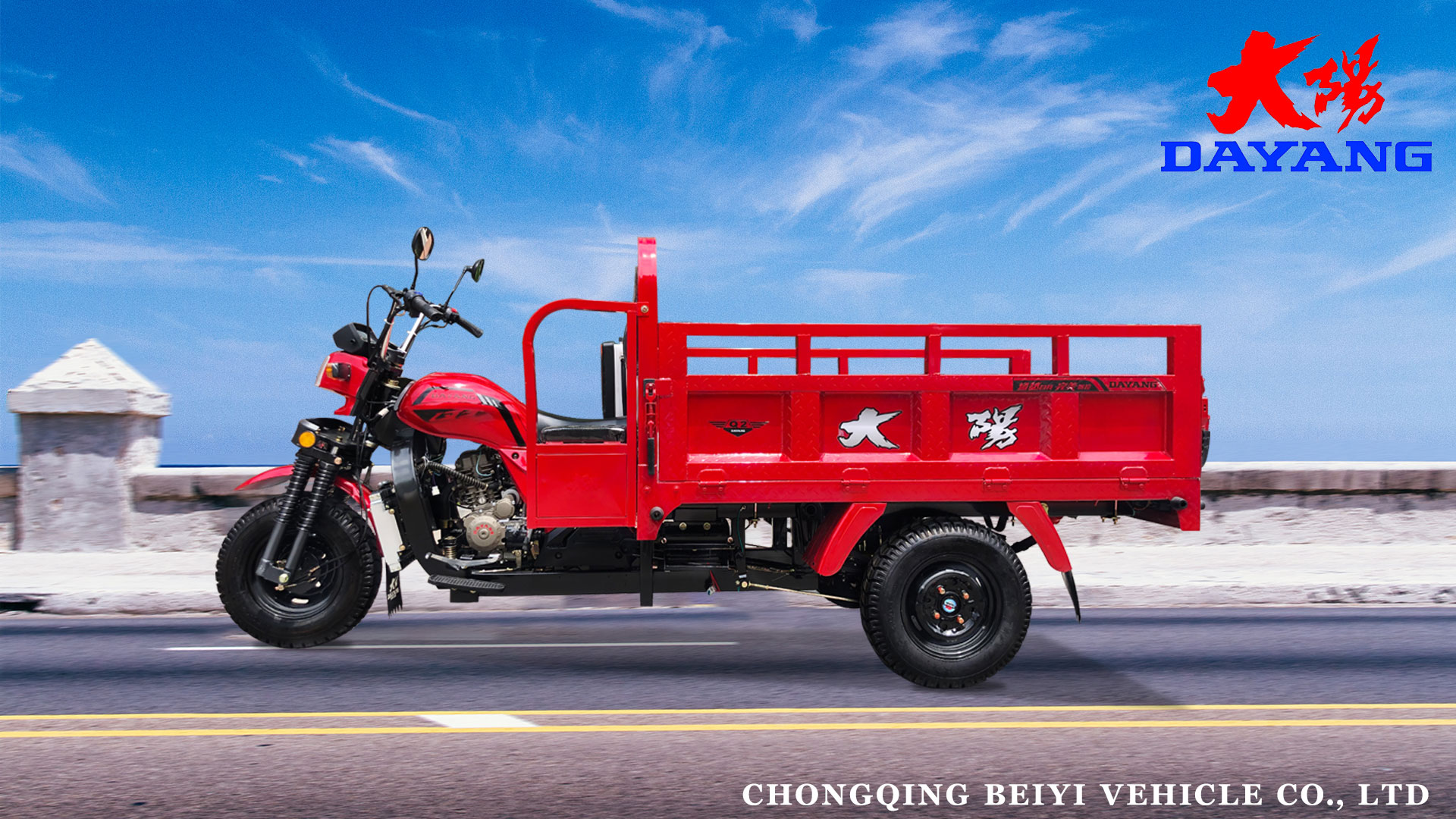 DY5 Heavy loading truck cargo tricycle three wheel motorcycle with the powerful engine 150CC/175CC/200CC