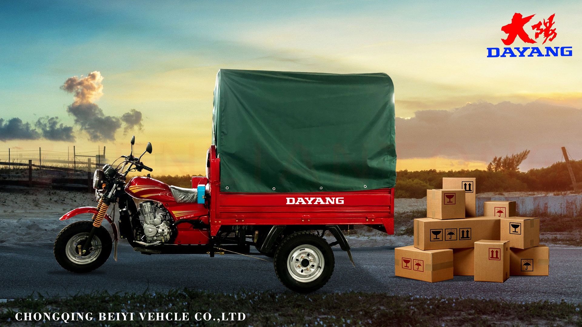 DY-P1 Hot selling cargo tricycle models in Angola with 150cc engine