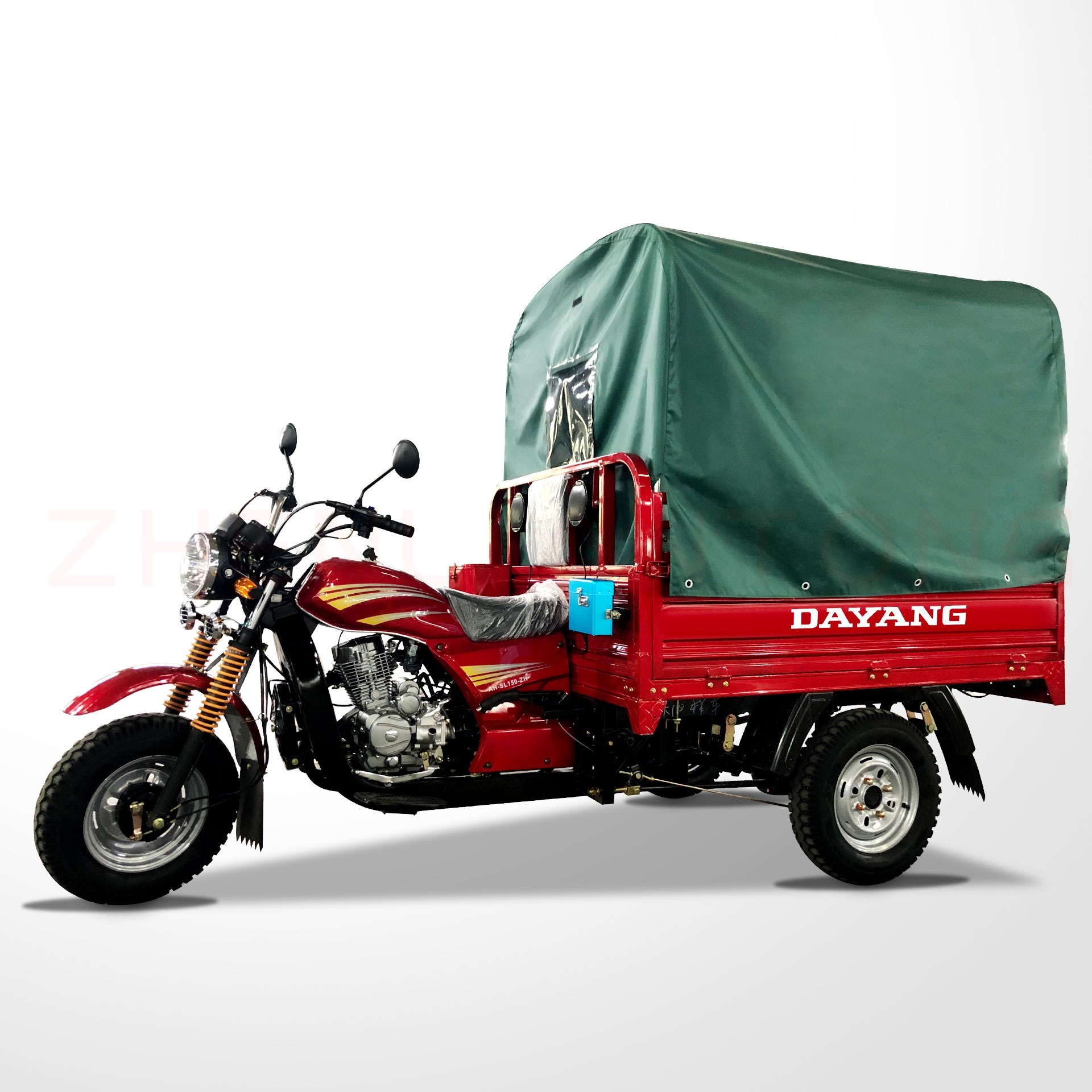 150cc Auto Cargo Loader Cargo Motor Tricycle 1.8*1.25m Cargo Box Red