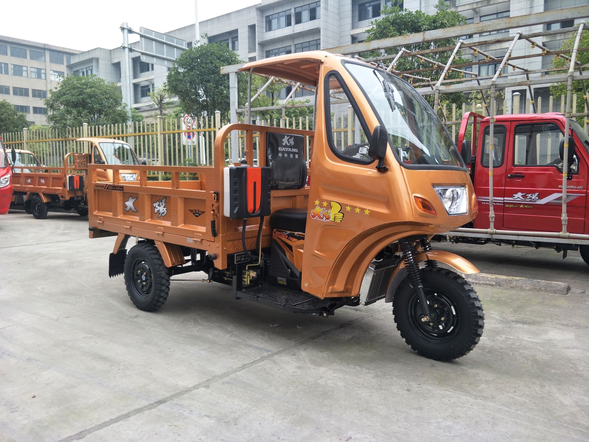 Gasoline Auto Unload Motorized Cargo Tricycle