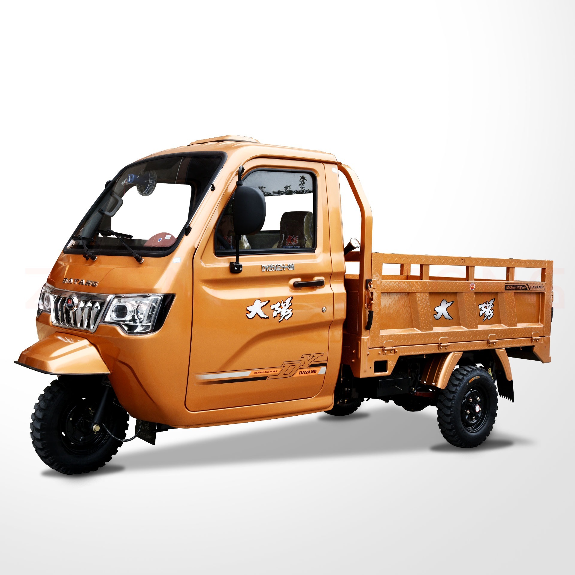 T5A DAYANG-T5 Auto Self Load 300CC Three Wheel Diesel Motorcycle Cargo Motorized Tricycle with Four-cylinder Engine/Air Conditioner Vent
