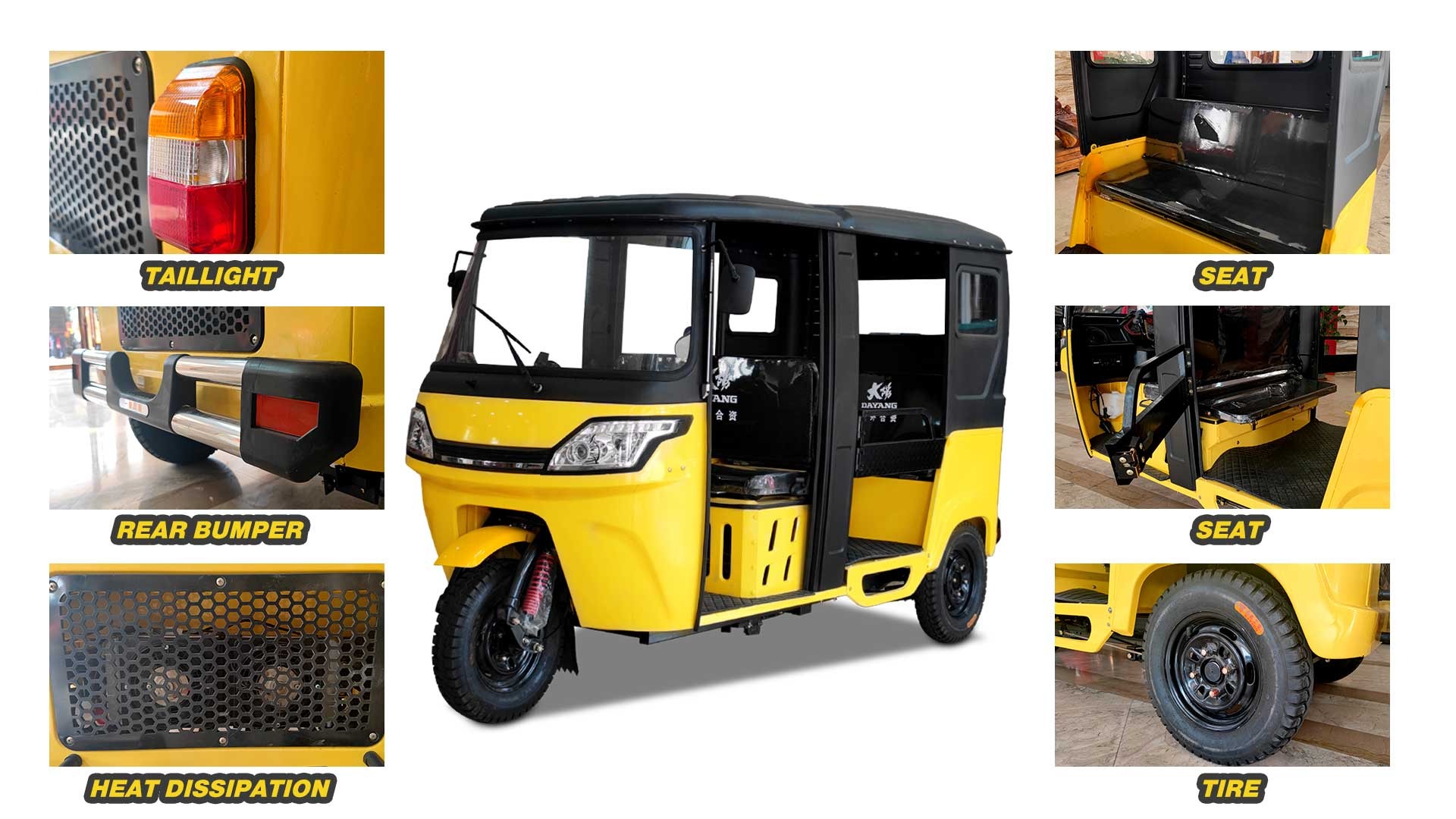 DY-T1 Newest bajaj model for taxi and passenger model of 200CC