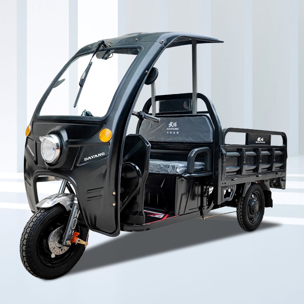 Double Seat Electric Cargo Tricycle Delivery Van Motorized Three Wheeled