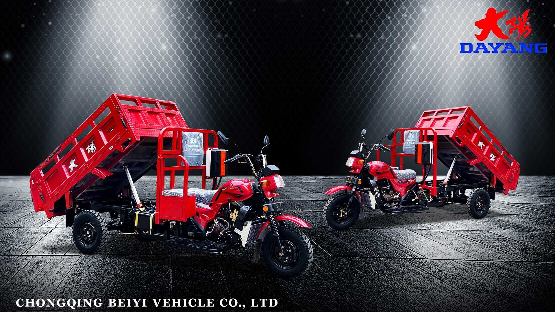 Open Type 300CC Three Wheel Cargo Motorcycle 1000kg Loading