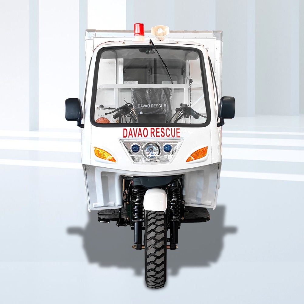 DY-JH1 China hot selling semi cabin ambulance rescue vehicle box cargo tricycle 200cc 250cc