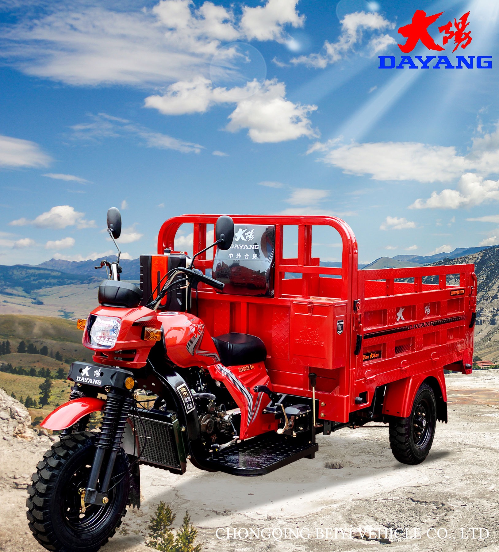 DAYANG Wholesale Stability cargo 200cc cargo motorcycle tricycle Cargo Motor Tricycle with Cabin