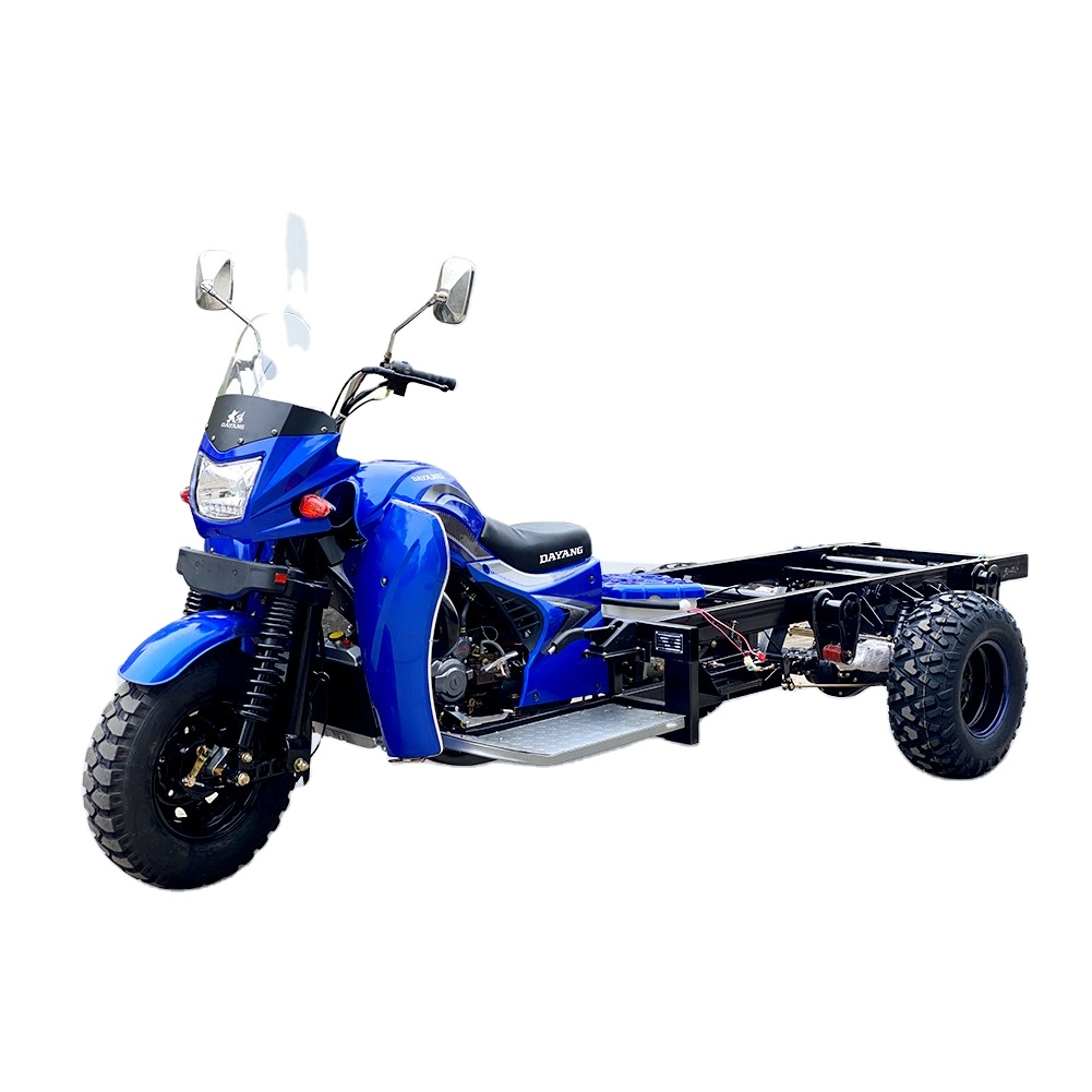 Factory Cheap Price 70km/h Rase 300cc Water Cooled Petrol Three Wheels Cargo Tricycle Customized Body Frame