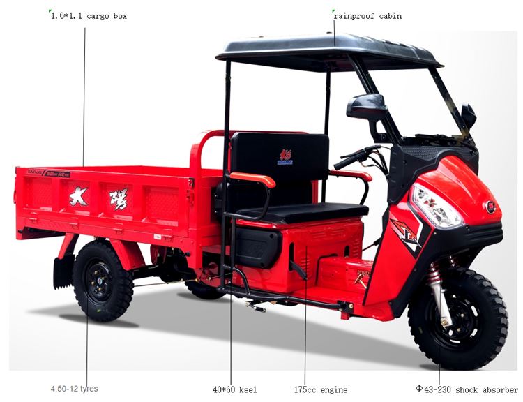 China Suppliers Hot Selling Adult Style Family 150cc Delivery Motor Motorized Tricycles En Peru