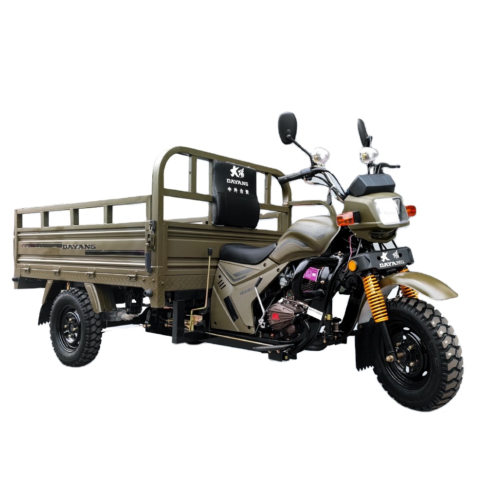 China Factory Heavy Loading Adult Gasoline Tricycles Cargo Tricycle Truck Customized Cooled Engine Origin Type