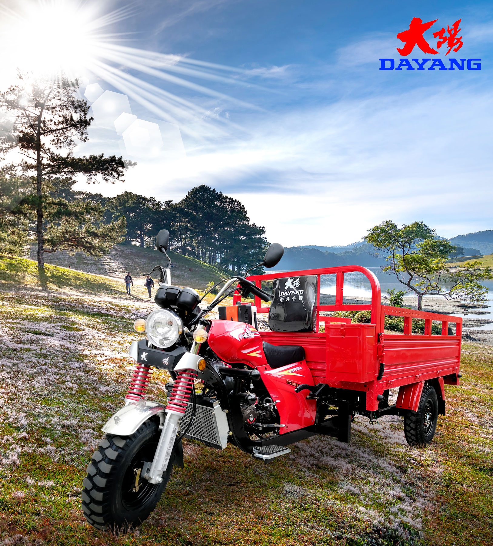 Dayang 175cc Engine Single Cylinder Light Loading Motorized Cargo Tricycles Three Wheeler Tricycle Motorcycle Water-cooled