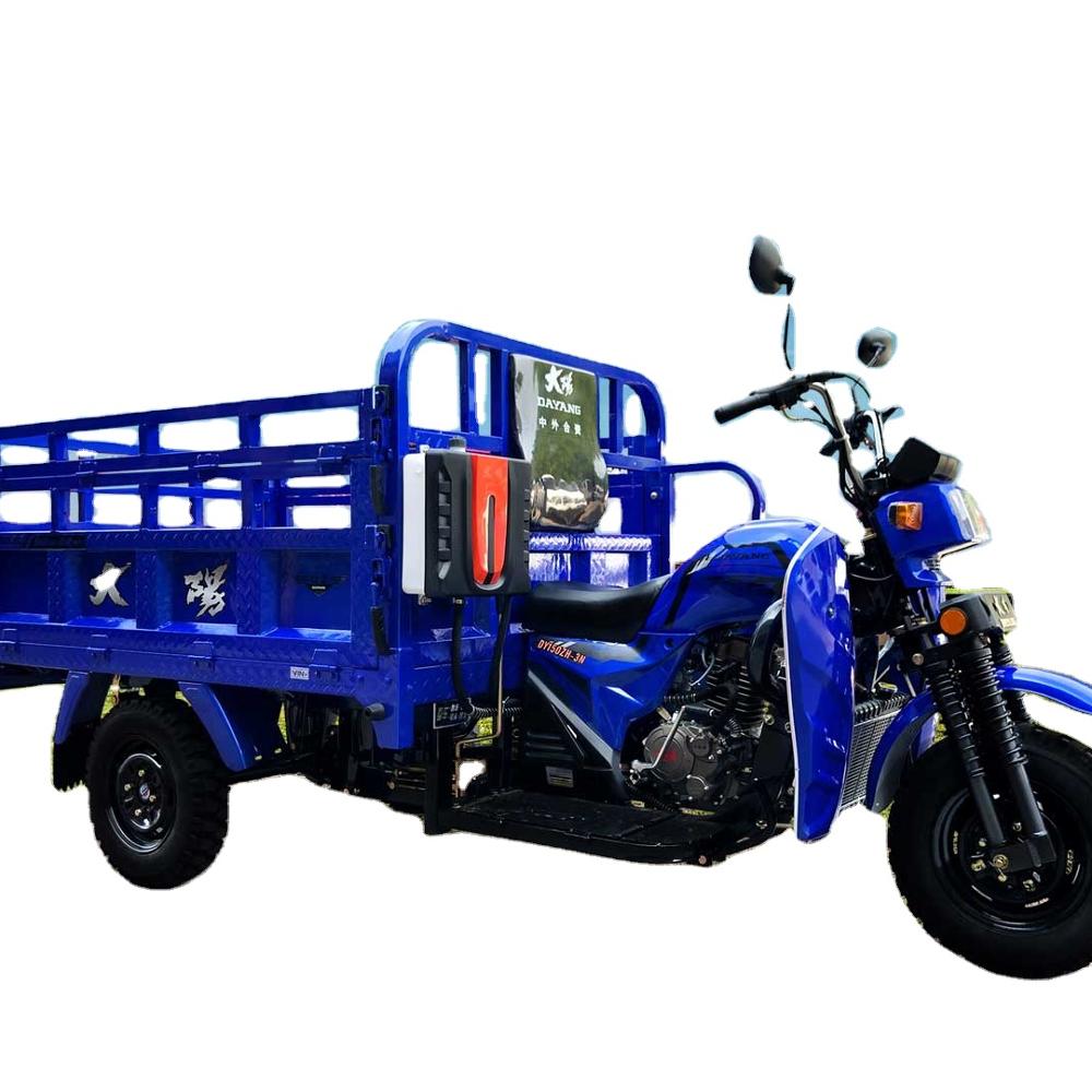 Well Sell 175cc Heavy Loading Motorized Cargo Tricycles Three Wheel Motorcycle Changan Drum Axle Blue Yinxiang Ccc Origin Type