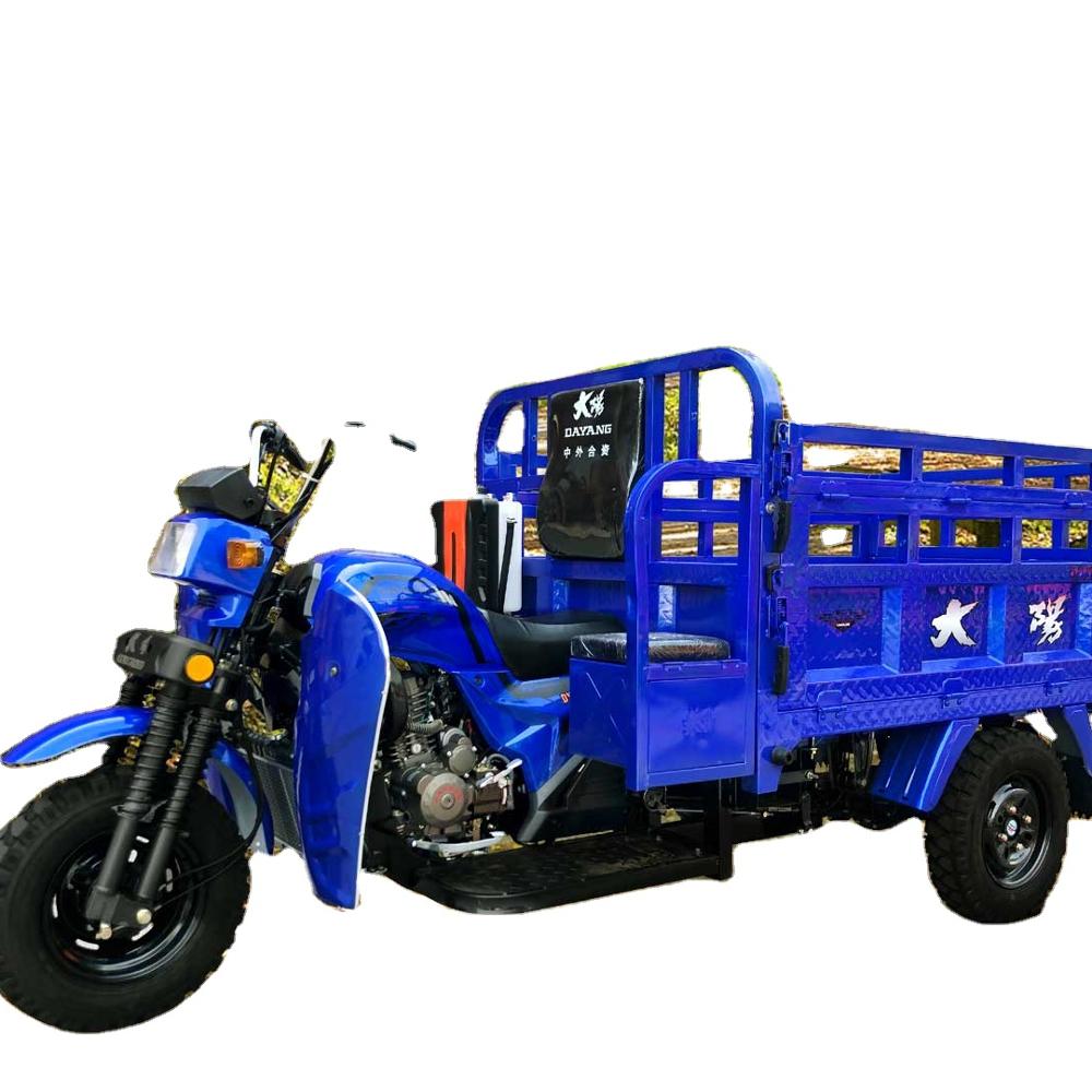 Well Sell 175cc Heavy Loading Motorized Cargo Tricycles Three Wheel Motorcycle Changan Drum Axle Blue Yinxiang Ccc Origin Type