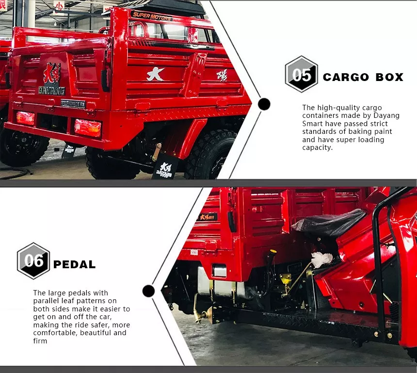 China Motorized Lift Cargo Tricycle Egypt For Sale 3 Wheels Motor Truck Cargo Use Zongshen 250cc Engine Tricycle