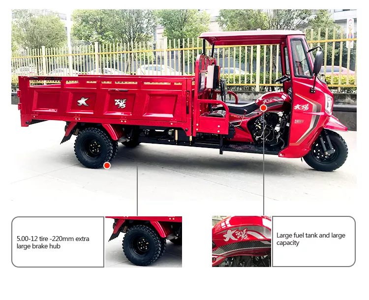 DAYANG OEM Comfortable driving 200cc cargo motorcycle tricycle Cargo Motor Tricycle with Cabin