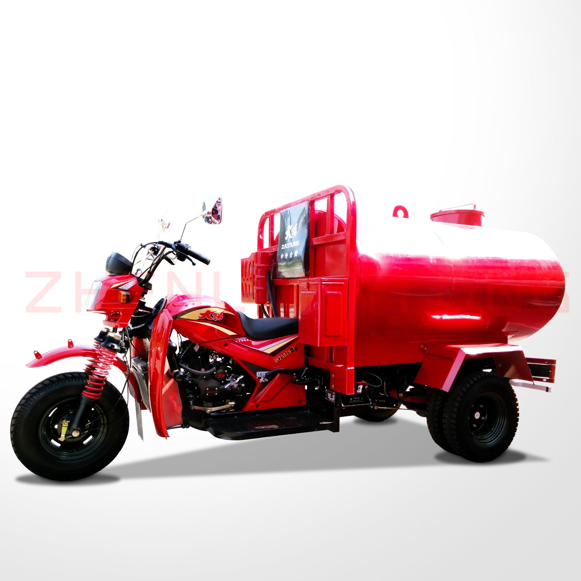 Africa n new hot popular fashionable tank water tricycle tuk tuk three wheel motorcycle 250cc water tank tricycle