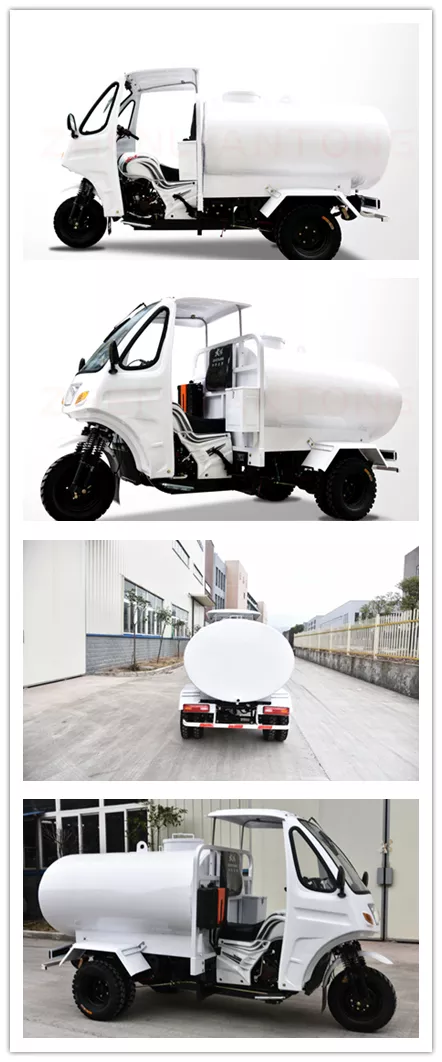 200CC/250CC/300CC New Hot popular fashionable Semi cabin water tank tricycles tuk tuk 3 wheel motorcycle in China Factory