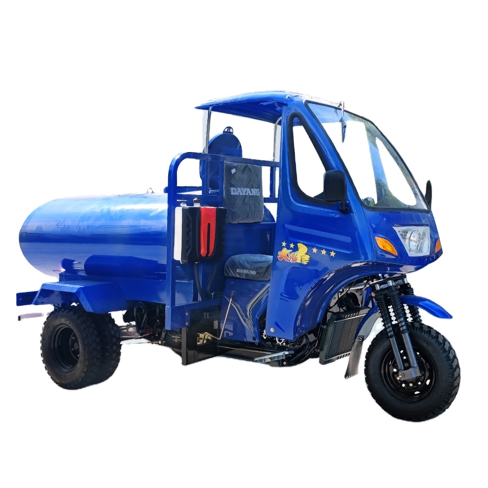 Good performance water cooled tricycle heavy load new 200cc farm moto cabin cargo tricycle tanker prix