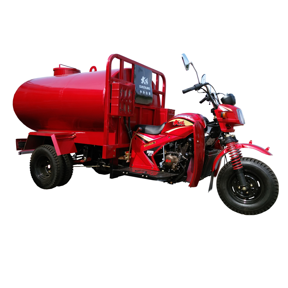 Popular Customized Five Wheeler 250cc Three Wheeler Water Tank Cargo Tricycle Motorized > 250cc 1.6*1.3(m) Drum Brake Gas Petrol