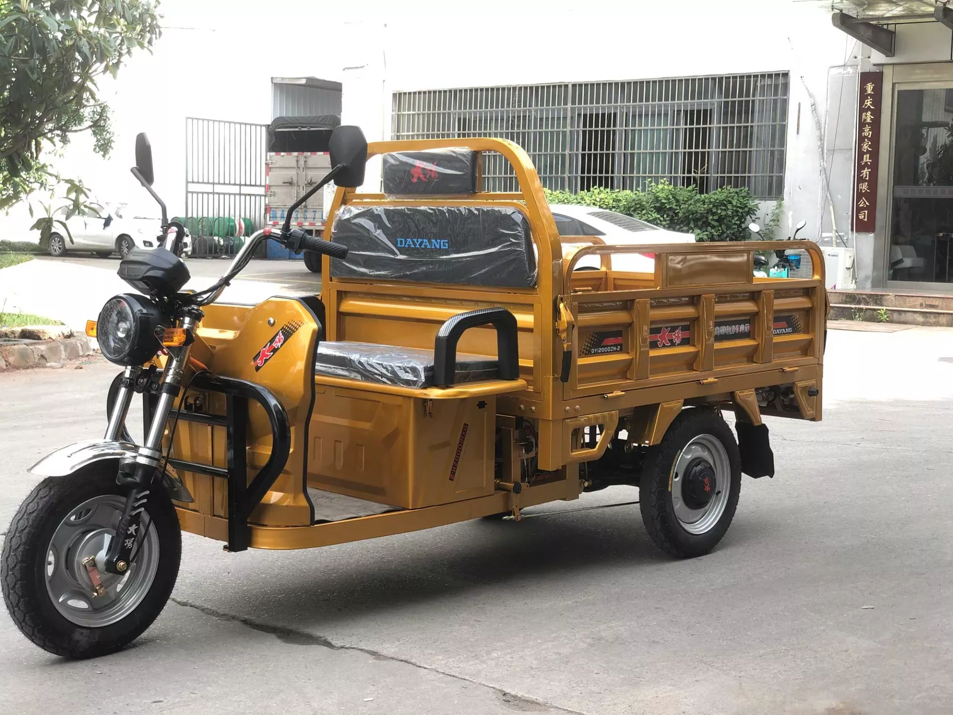 Cargo adult electric tricycle  convenient three  wheels blue motorcycle 1000w 12000w 1500w CCCAfrica cargo tricycle