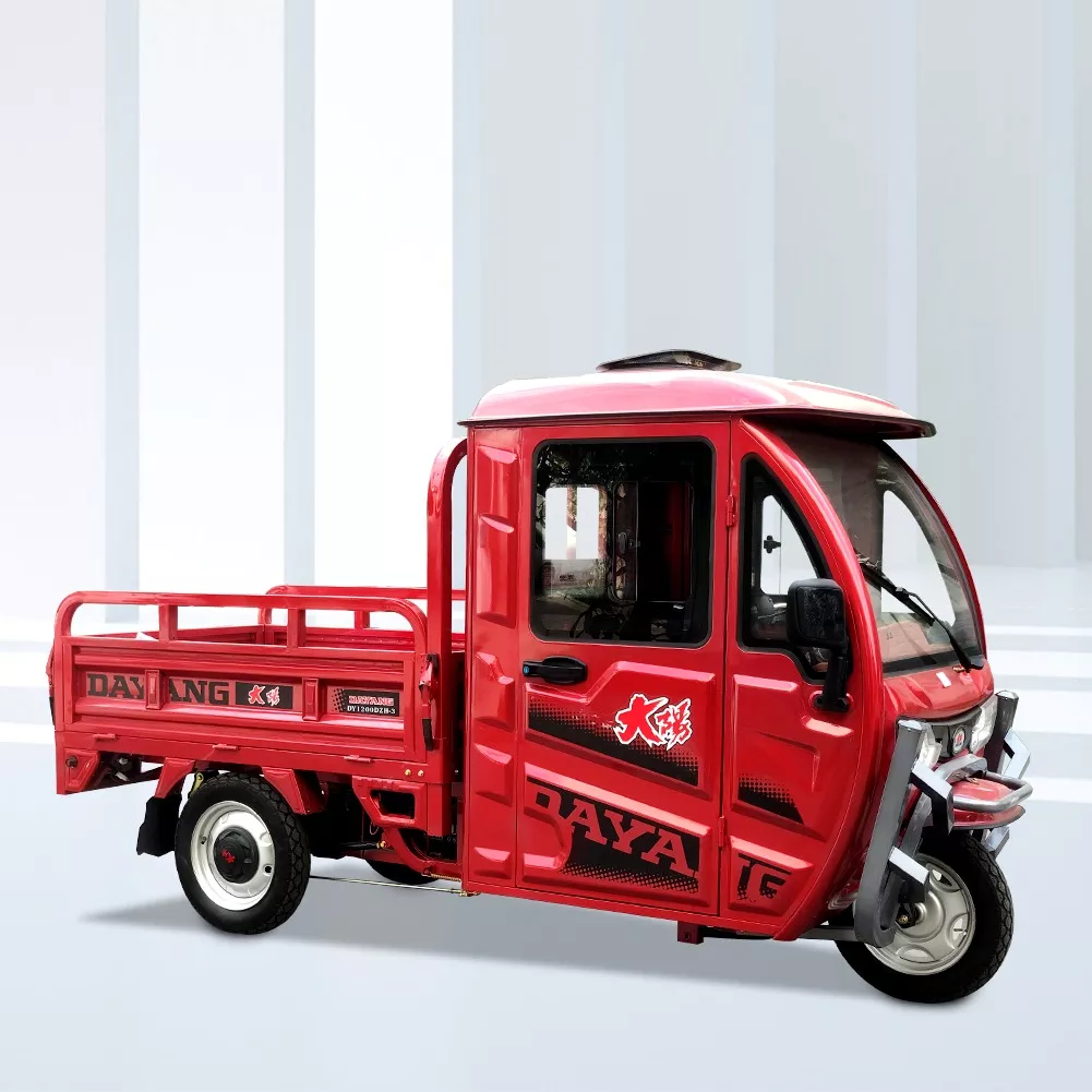 Best Price Safe and Popular 60V 1000W 1200W 1500W enclosed Electric Tricycle for Cargo   DY3-150 express delivery