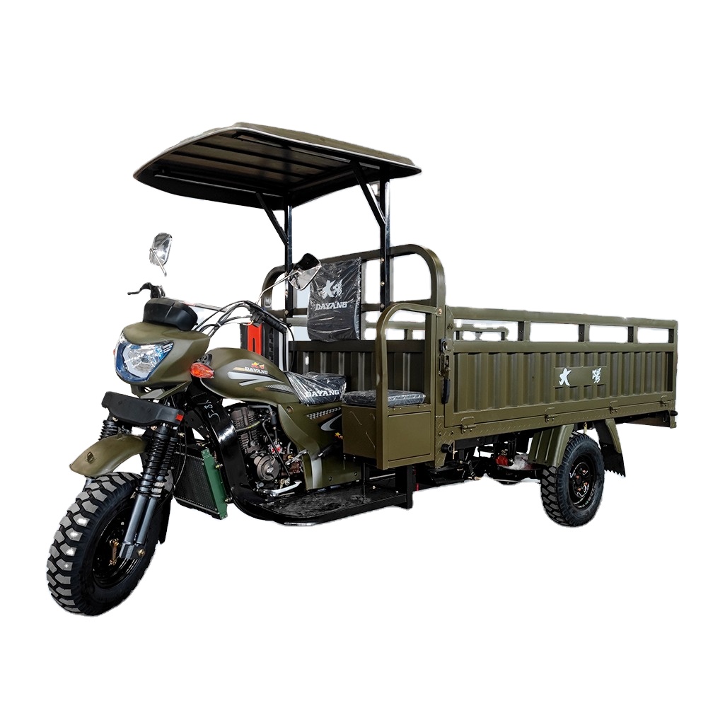 Heavy Loading Cargo Box Gasoline sudan motor tricycle cargo petrol motorized tricycles moteur gazoil