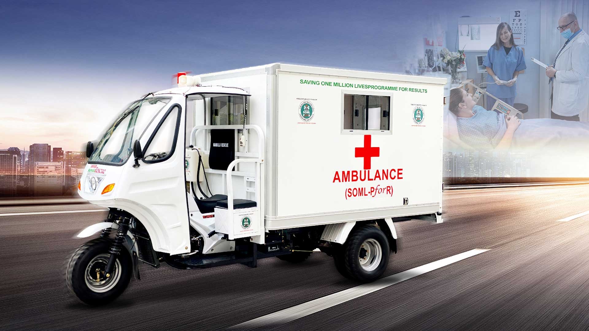 Adult Tricycle Ambulance Trtcycle Electric Tricycle Car China Closed Type Folding 2015 Motorized 201 - 250cc DY200ZK-A Passenger