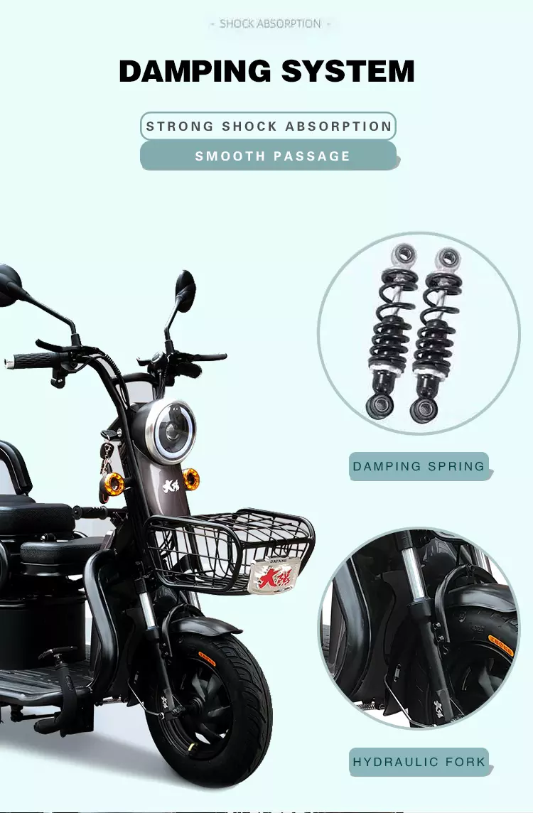 DAYANG China factory hot Sale electric 3 wheel tricycle Environmental motorcycle adult leisure tricycle with low price new style