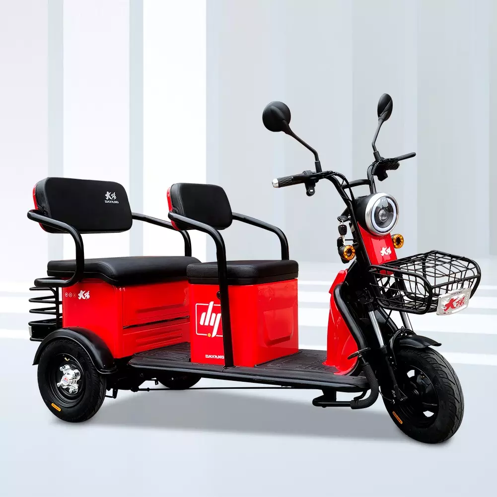 DAYANG Three Wheel Electric Mini Scooter Tricycle for Adult Max Red Body Good Look Electric Tricycles 500w motor Power