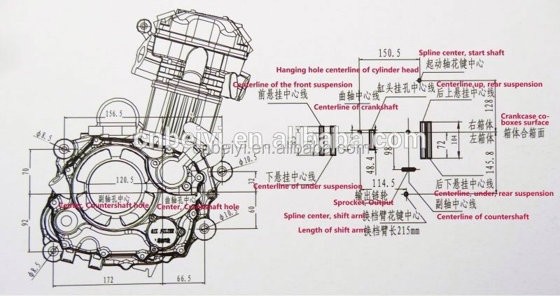 Kick Start Chongqing Loncin 300cc Water-Cooled Gasoline Engine accessories
