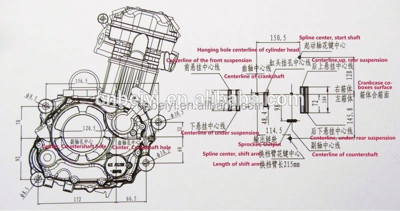 250cc Chongqing Lifan 300cc Water-Cooled motorcycle engine