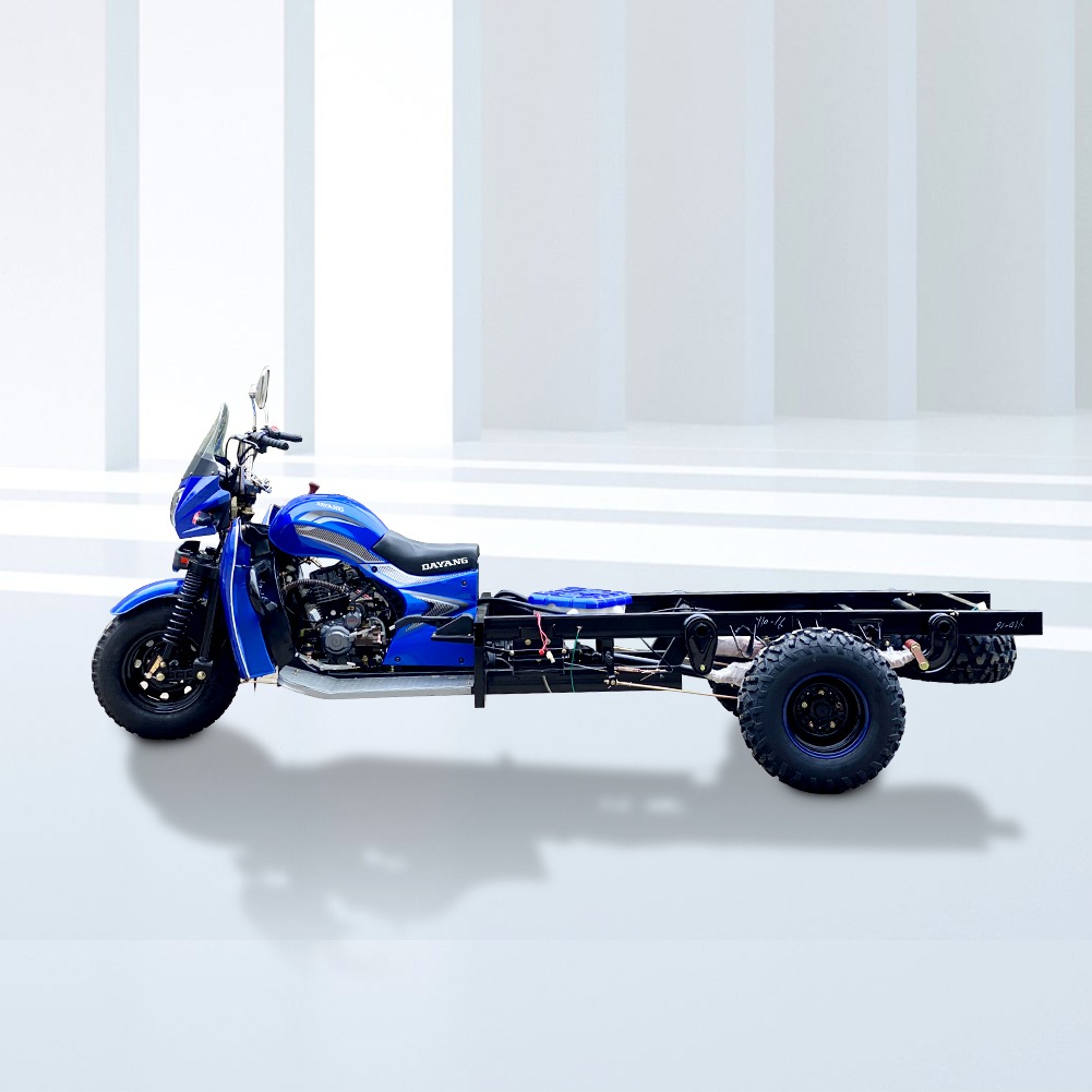 China hot selling Cargo Motor Tricycle Fuel Oil Sand tire Tricycle without cargo box size Motorcycle For Freight