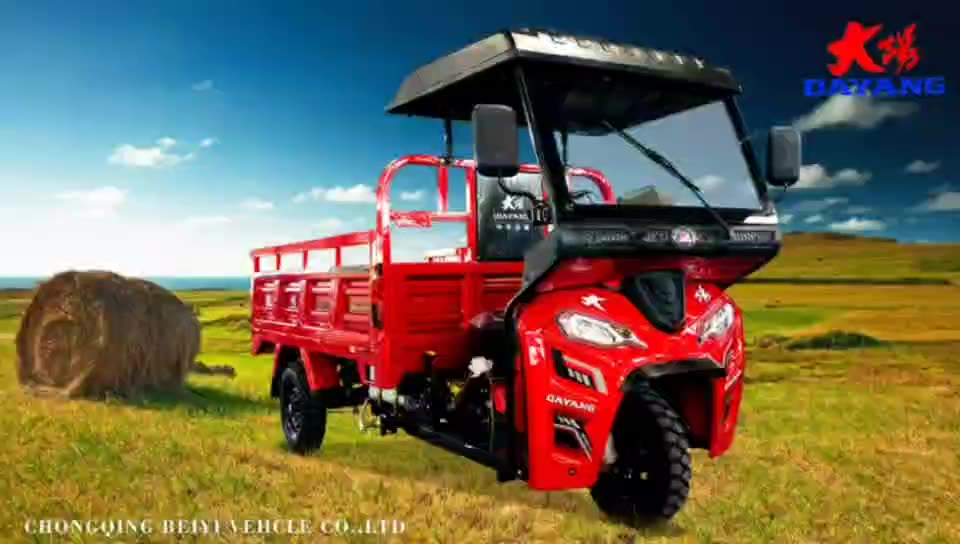 DAYANG 1500 kg three wheel petrol trike motorized hot selling motorcycle with cistern cargo south africa tricycle