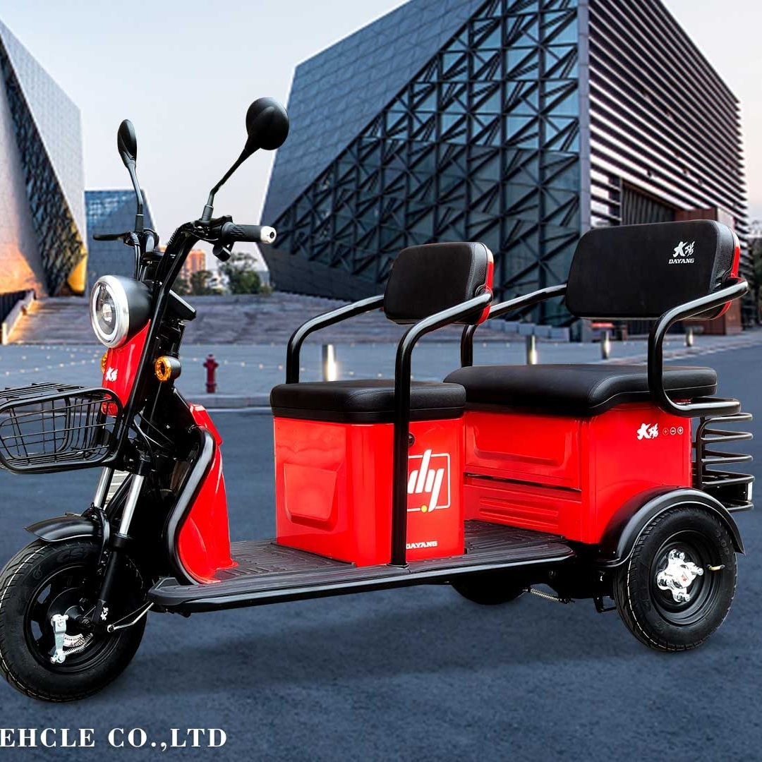 2021  DAYANG factory electric tricycle 350W differiential motor 3 wheel leisure  tricycle  for adult passenger and cargo carrier