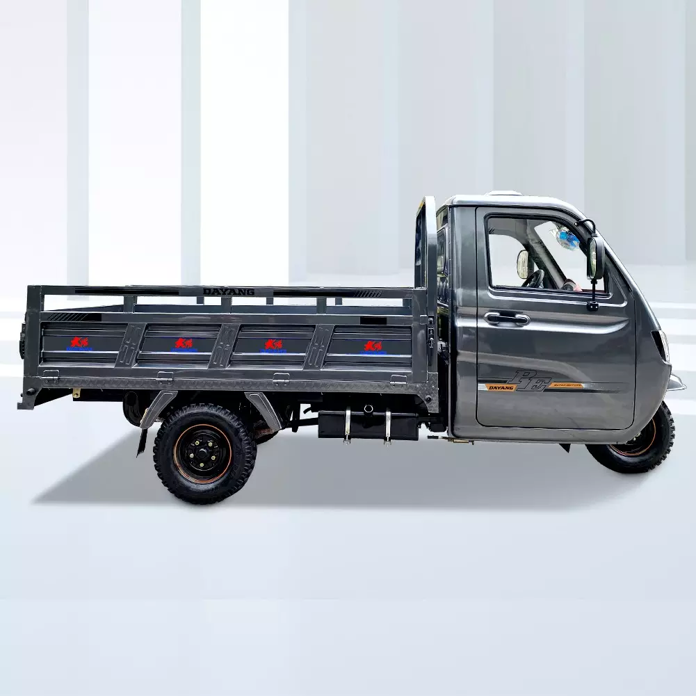 DAYANG T5 in gray high quality Closed Cab Three Wheel motorized Van Cargo 300cc Tricycle For Sale