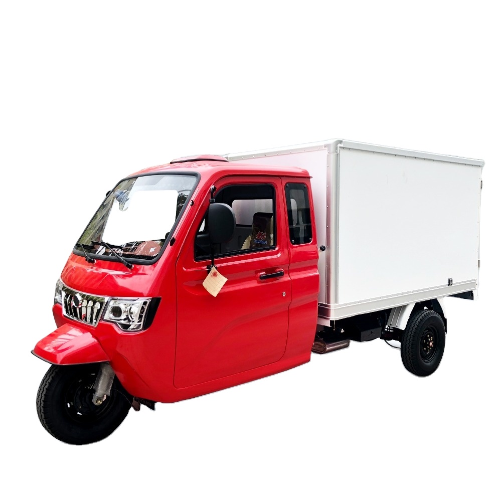 DAYANG Popular Model 800cc automobile water engineThree Wheel Cargo Tricycle China Max Red Body  Power Battery Engine Cool