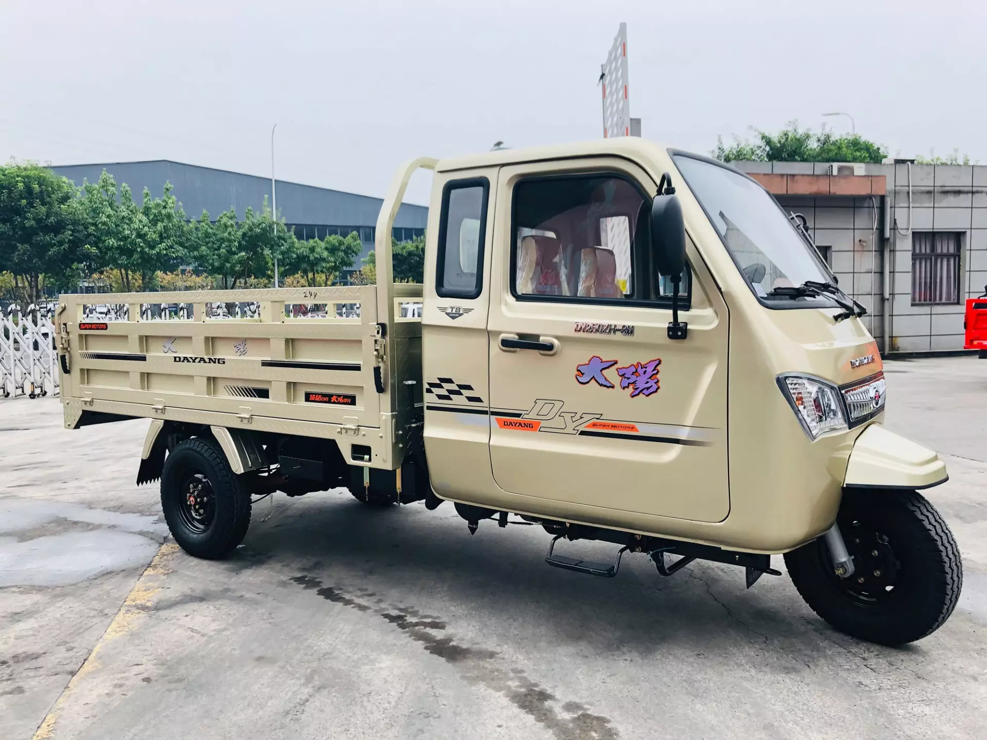 DAYANG Heavy duty three wheel cargo tricycle for sale in cheap price 3 wheel motorized motorcycle car with drive cabin  scooter