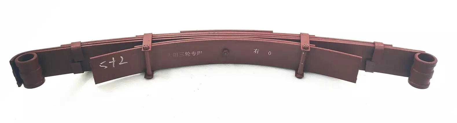 China High Quality Red Hard Steel Leaf Spring OEM  Tricycle Parts 5+2 pcs    leaf spring