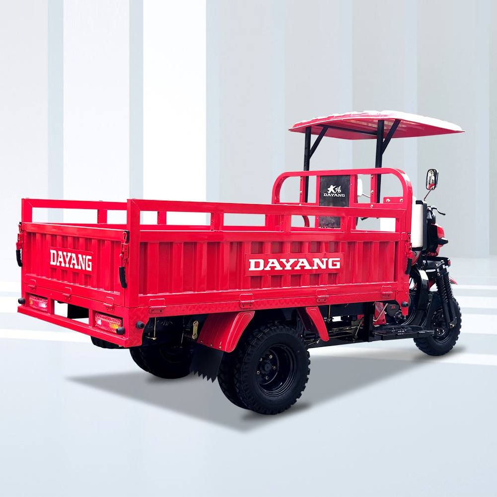 Agricultural DAYANG three wheeled motorcycle dump tricycle strgong power battery wholesale tiper five wheels gasoline