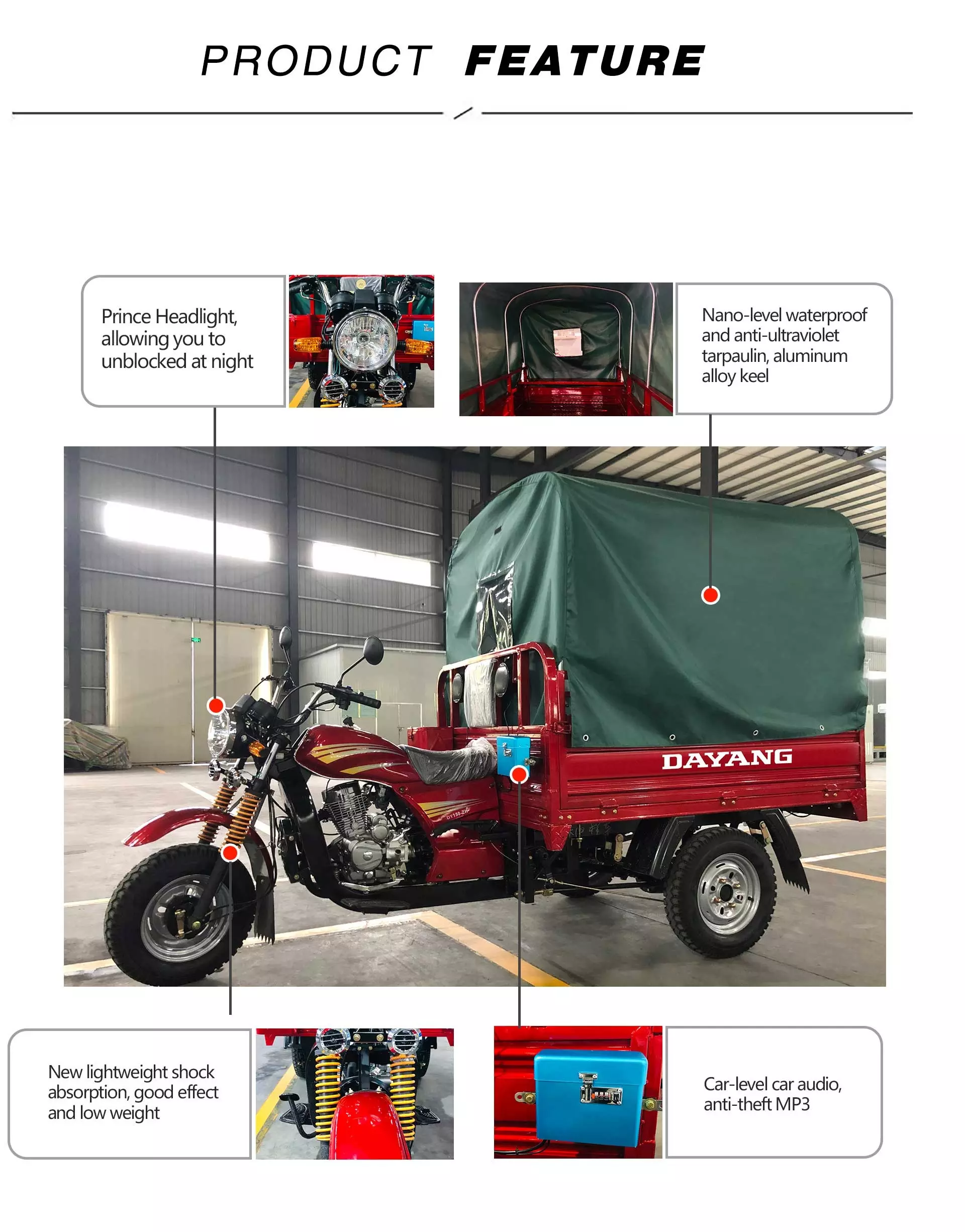 Loncin 150cc engine heavy cargo capacity  truck cargo tricycle custom fuel oil gasoline 3 wheels motorcycle