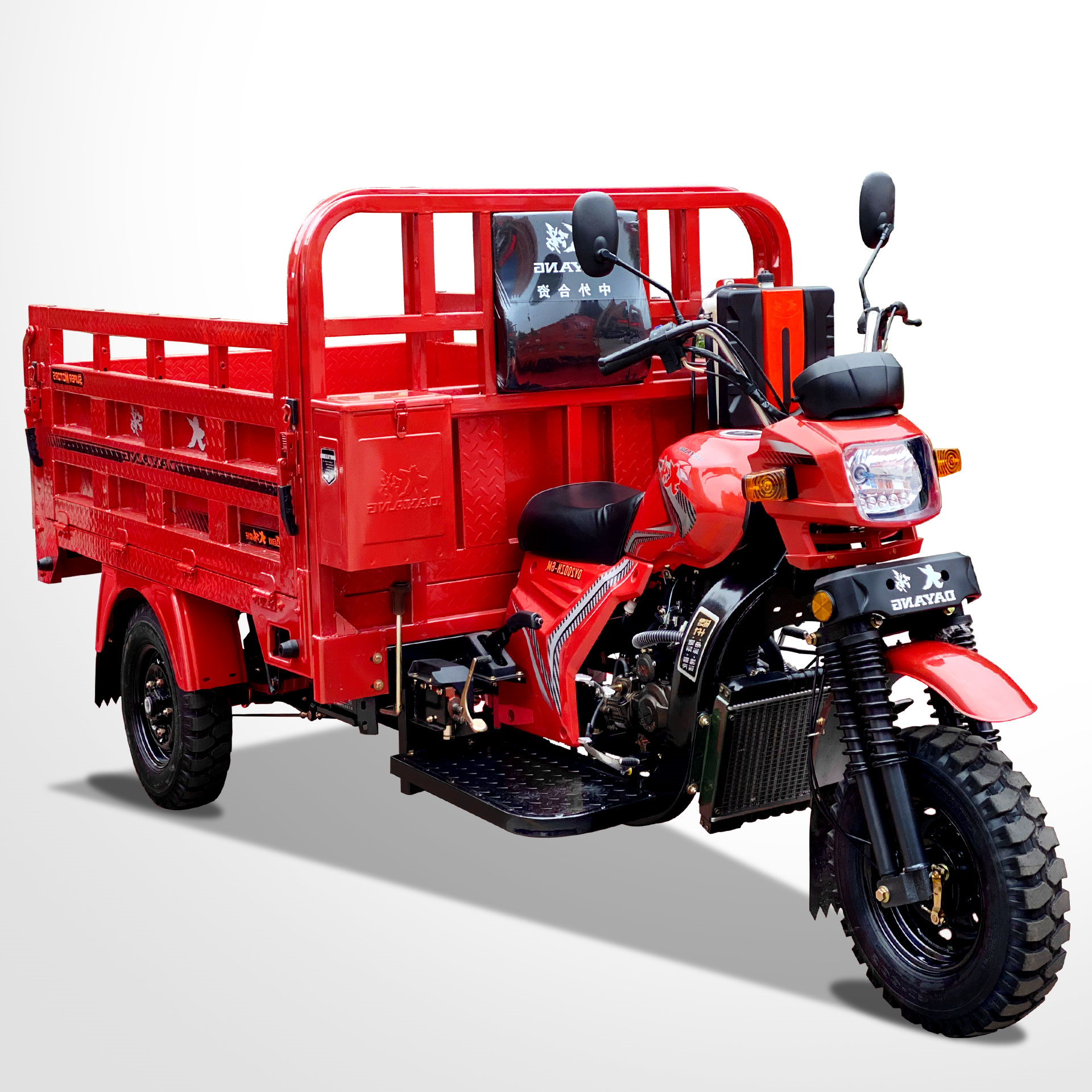 Motorized Cargo 200cc Heavy loading Tricycles Three Wheeler Motorcycle CCC Origin Type Open 180 brake drums for rear axles