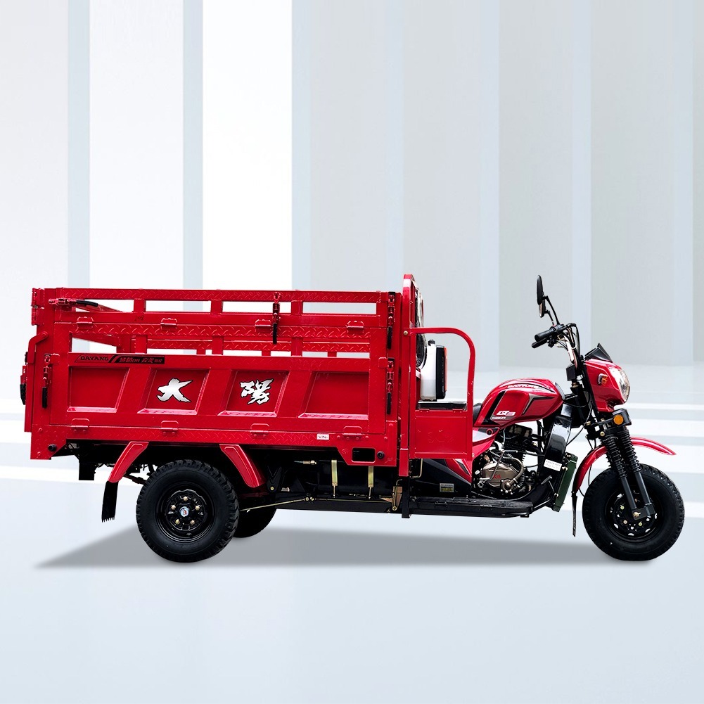 Factory supply Well Sell Truck Cargo 200cc Three Wheel Longer Motorcycle Cargo Tricycle Red Body Box Frame Battery