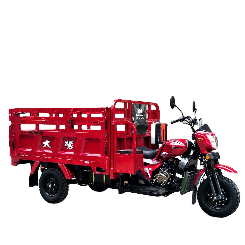 China manufacture fuel oil gasoline tricycle heavy duty motorcycles tricycles carrier cargo enclosed gas cargo tricycle