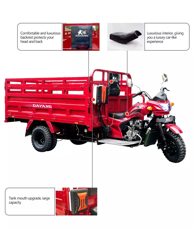 Certified alibaba china gold supplier wholesale heavy duty five wheels petrol gasoline motorized cargo tricycle