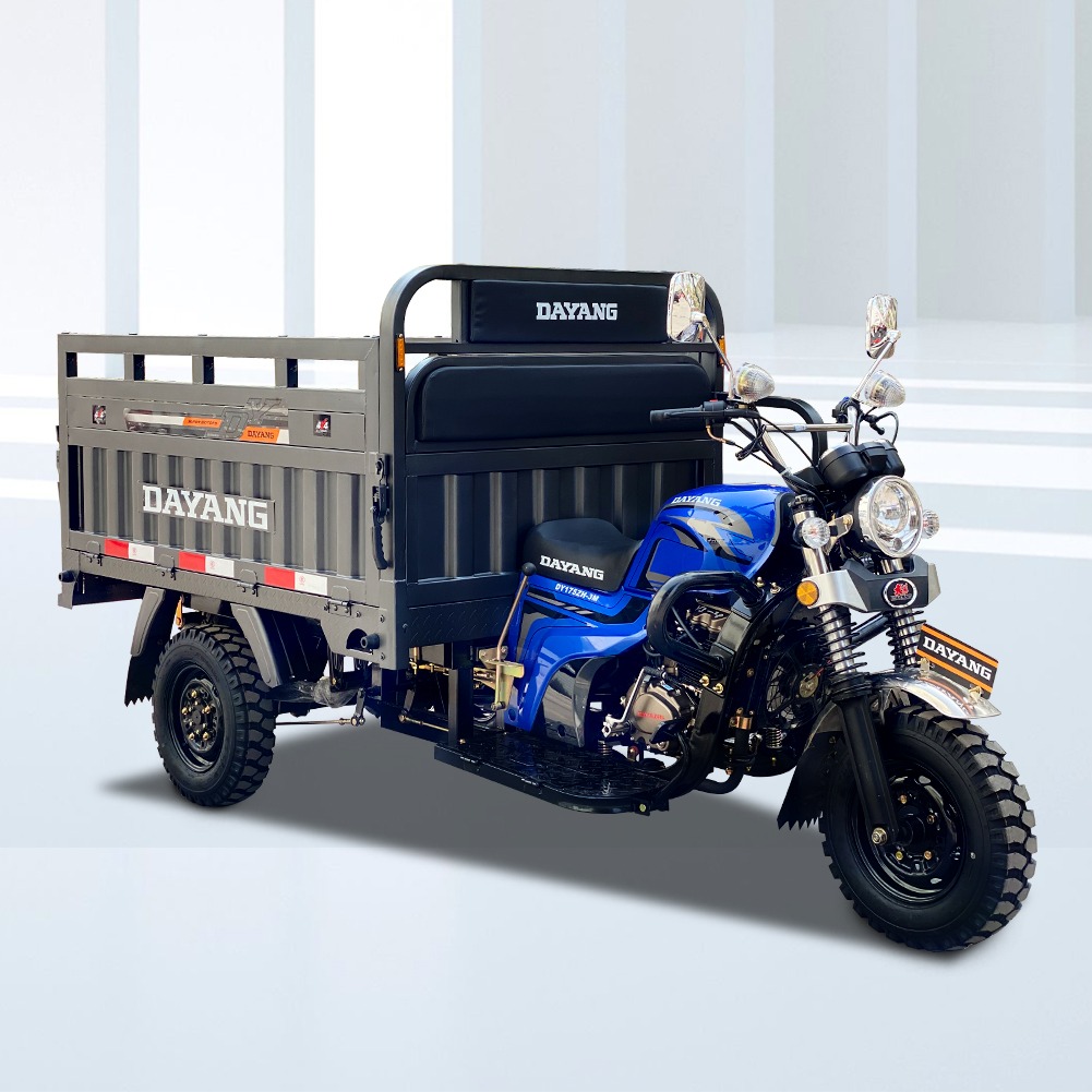 DAYANG Three Wheels two tone color gasoline cooler motorized farming truck  gas powered farm cargo truck tricycle